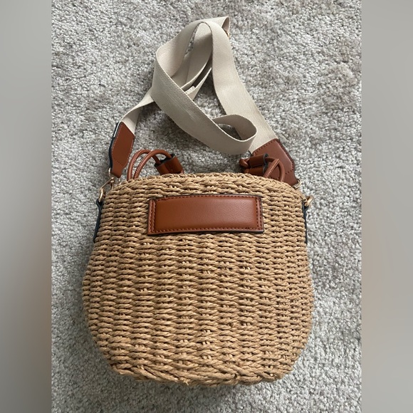 Handbags - Brown Woven Crossbody Bag